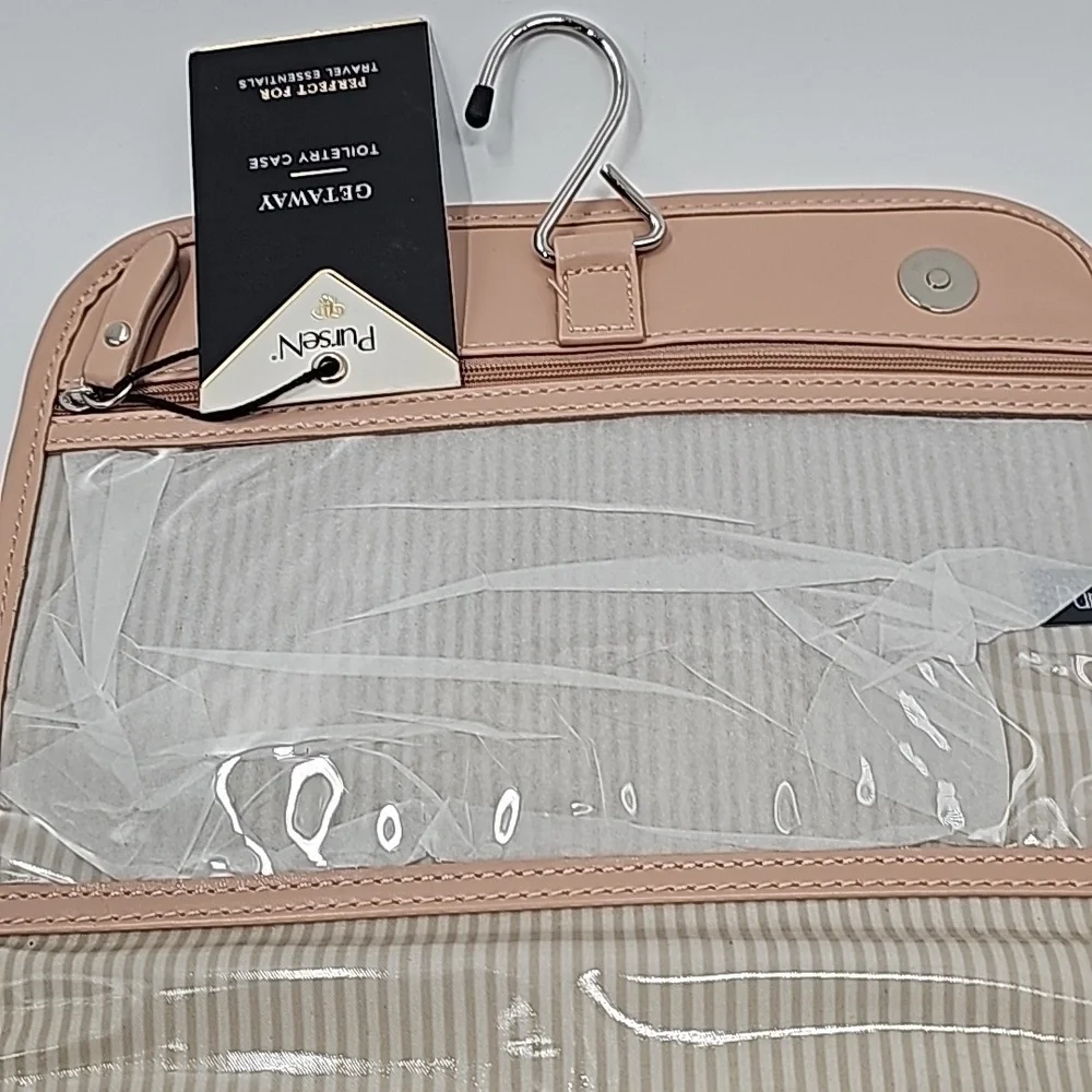PurseN‎ Getaway Hanging Toiletry Case with Pouch in Petal Rose Color